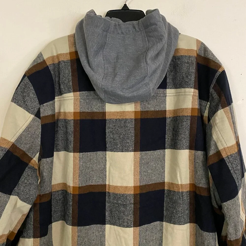 Levi's Plaid Sherpa Lined Hooded Shirt Jacket 3XL - Picture 10 of 14